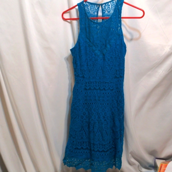 Hollister blue lacy dress size medium - Picture 1 of 5